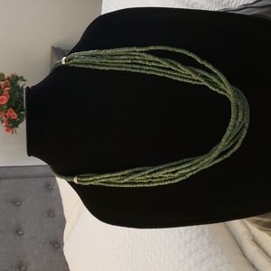Green beaded necklace